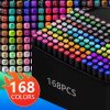 24-80 Colors Double Headed Oily Art Marker Pen Set for Draw Sketching Oily Tip Based Markers Graffiti Manga School Art Supplies