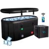 52"L Inflatable Ice Bath Tub Compatible For Water Chillers, 140 Gallons Portable Cold Plunge Tub for Athletes Recovery with Lid