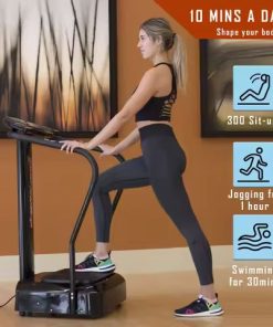 Vibration Plate Exercise Machine Whole Body Workout Power Vibration Shake Platform Fitness Lazy Slimming Resistance Bands