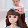 Stylist Girls Doll Head Playset Hair Styling Doll Head With Accessories Girl Games Makeup Training Head Pretend Play Toy Gift
