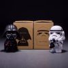 2pcs/set Cute Style Star War Darth Vader & STORM TROOPER Kawaii Movie Action Figure Model Toys About 10cm