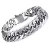 HNSP 8mm-14mm Stainless Steel Bracelet For Men Punk Male Thick Hand Chain Bikes Motorcycle Jewelry Accessories
