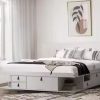 LED Nightstands  Nightstand with Wireless Charging Station 2 Drawers, Modern Bedroom End Side Table with LED Lights