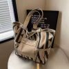 Y2k Fashion Women's Handbags Stars Pattern Cool Girls Underarm Bag Vintage Canvas Female Small Shoulder Bags Chain Tote Purses