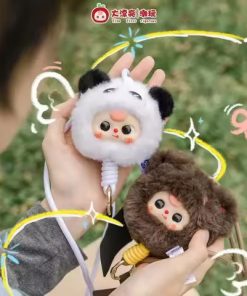 Baby Three Cartoon Plush Keychain Cute Phone Lanyard Series Blind Box Doll Girl Surprise Gifts Soft Pendant For Phone Decoration