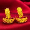 Starry Sky Earrings for Women (24K AU999) - Hand-Strung Gold Beads, Shiny-Matte Mix, Travel Wear, Natural Fluidity