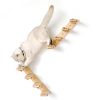 Mewoofun 4-Levels Door Hanging Cat Climber Door Mounted Vertical Cat Tree Tower with Carpeted Plank for Indoor Cats Door Mounted