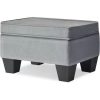 39.5" Boucle Storage Ottoman Bench for Bedroom end of Bed, Sherpa Upholstered Shoe Seat Storage Beach for Entryway, Off White