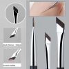 5-Piece Mini Makeup Brush Set with Mirror - Makeup Case with Mirror, Foundation Brush, Eyeshadow Brush, Foundation Blush Brush