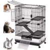 Wooden Rabbit Hutch Cage House Habitat Animal Pet Chicken Coop Outdoor
