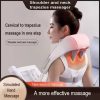 Shiatsu Neck and Shoulder Massager Heated Back Massager U Shape Deep Kneading Electric Massage Pillow For Neck Waist Leg Body