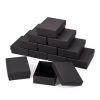 Black Cardboard Jewelry Set Square Boxes for Ring Necklace boxes and packaging Birthday Gift Box 12pcs/18pcs/24pcs