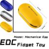 Metal Fidget Slider Toy EDC Pocket Stress Relief Gadget Mechanical Egg Anxiety Relief Cool Desk Toy for Adults/Kid Gift for ADHD