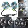 12V/24V Car Seat Back Cooling Fan 360 Degree Rotation USB Car Neck Cooler 3 Speed Adjustable Car Powerful Fan Car Interior Parts
