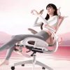 White painted minimalist modern large office strip conference table and chair combination