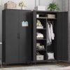 Heavy duty covered hanger, 800 pound hanging hanger, bedroom portable wardrobe 56 wide x 16 deep x 75.5 inches high