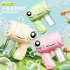 Latest cartoon handheld dinosaur bubble gun with no leakage, fully automatic multi hole light bubble machine, children's toy gif