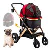 Outdoor Heavy Duty Foldable Utility Pet Stroller Dog Carriers Bicycle Trailer