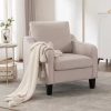 Ezra Accent Chair, Living Room, Cream,Durable, fabric upholstery,Cushioned armrests and padded seat