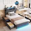 Rosevera Queen Size Beige Upholstered Bed Frame - Luxurious Headboard, Elegant Platform Design, Ideal for Transforming Your Bedr