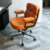 A8 Mid-back office chair with armrests adjustable backrest chair swivel leather cushion office