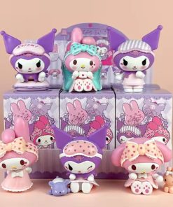 Sanrio Figure Blind Box Cute Kuromi My Melody Figures Toy Pajamas Series Collection Home Decorate For Children Christmas Gift