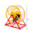 Hamster Cage Wheel Hamster Exercise Wheel Acrylic Transparent Prevent Slip Versatile Easy To Clean with Stand for Hamster Cage