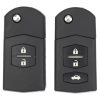 jingyuqin 433MHz Folding Remote key Car Starter ID63-80bit For Mazda 2 3 5 6 Mitsubishi system SKE126-01 SKE126-A1 3/2 Buttons