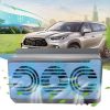 12V/24V Car Cooling Fan USB Suction Cup Windshield Desk Fan 360 Degree Adjustable Auto Cooler 3 Speeds Car Dashboard Fan