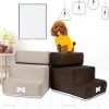 Removable Pet Stairs 3-Tier Anti-Slip Ramp Dogs/Cats Ramp Ladder for Dogs Cats Sofa Access Washable Steps Pet Training Supplies
