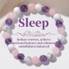 1pc Fashionable Aura Balancing Sleep Bracelet, 8mm Natural Stone Sleep Bracelet - White Turquoise - Amethyst - Rose Quartz