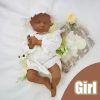 18.9-inch ultra realistic baby girl 3.1kg solid silicone reborn doll healing series closed eye sleeping shape baby muscle touch