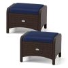 Footstool Beige Color Multifunctional Stylish Comfortable Foot Rest Ottoman For Living Room Foot Stool Ottoman Small Foot Stool