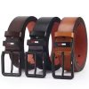 High Quality Men Belt Alloy Square Buckle Male PU Leather Belt Men Male Strap  Pin Buckle Fancy Vintage Jeans Waistband Strap
