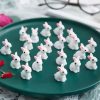 Mini Cute Bichon Frise Dog Figurines Miniature Craft Fairy Garden DIY Kids Bedroom Living Room Car Ornament Home Desk Decoration