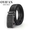 OYIFAN Mens Business Belt High Quality Genuine Leather Belt Men Fashion Printed Design Belts Adjustable Automatic Belt for Men