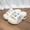 Outside Woman Slippers Wedge Heel Shoes for Women Korea Style Summer Sandals Sale Elegant and Fashionable Slides On Promotion 39