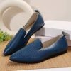 Women's Light comfortable Loafers Bow tie Ballet Flats Pointed Toe Soft Barefoot Flats Knitted Multicolor Casual Ballerina