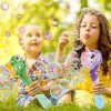 VATOS 2PCS Automatic Bubble Wands with light Music Gun for Fantasty Bubble Maker Machine with Bubble Refill Solution Gift forKid