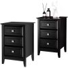 End Tables Storage Unit Bedside Table Stable Bedside Table with Two Drawers Floor Cabinet Bedroom Nightstand Storage Organizer