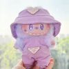 Labubu Clothes Corduroy Mini Doll Clothing Set Cute Hats Clothes Vinyl Doll Accessories Training Sitting Party Games Toys