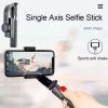 Mini Handheld Gimbal Selfie Stick with Lightening Bolt Lamp Portable Phone Holder Monopod for Photography