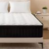 Reversible Queen Mattress Pad Memory Foam, Bamboo Viscose Egg Crate Mattress Topper Queen Size, Noiseless Waterproof Mattress