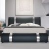 Metal Bed Frame, Wooden Headboard, USB Ports, No Box Spring, Under Bed Storage, Easy Assembly  Bed Frame Furniture Bedroom