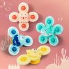 3PCS Suction Cup Spinner Bath Toys For Kids Sensory Stress Relief Spinning Educational Toys Baby Rotating Rattle Fidget Gifts