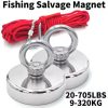 Super Strong Neodymium Fishing Hook N52 D16-D42mm Heavy Duty Rare Earth with Countersunk Hole Eyebolt Salvage Magnetic