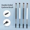20pcs Reusable Eyebrow Brush Tube Leopard Serpentine Diamond Mascara Wands Dust-proof Eyelash Extension Supplies Makeup Tool