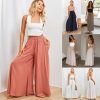 Elegant women's tight fitting asymmetrical hem pants top set for women