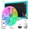 200ft/100ft size intelligent wifi control led light belt, support app control rgb color switch with remote control, built-in mic