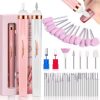 Electric Nail Drill 3-Speed Adjustable - Portable USB-Powered Nail Grinder for Manicure Pedicure & Nail Art Equipment